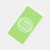 Hübscher Frühling Hochzeit Apfelblüte und Äpfel Serviette (Ecke)