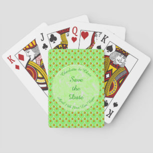 Hübscher Frühling Hochzeit Apfelblüte und Äpfel Spielkarten