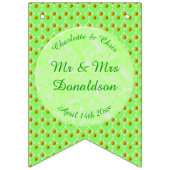 Hübscher Frühling Hochzeit Apfelblüte und Äpfel Wimpelkette (Erste Fahne)