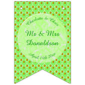 Hübscher Frühling Hochzeit Apfelblüte und Äpfel Wimpelkette (Dritte Fahne)