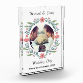 Hübscher Frühling Sommer Hochzeit Blumenkranz Foto (Links)