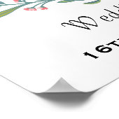 Hübscher Frühling Sommer Hochzeit Blumenkranz Foto Poster (Ecke)