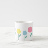 Hübscher Frühling Tulips Pastell Floral Espressotasse (Vorderseite)