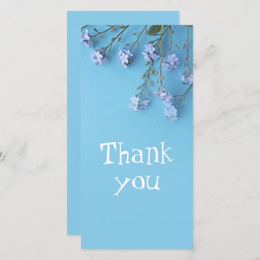 Hübscher Frühling Vergessen-nicht-Blume Danke Kart (Vorne/Hinten)