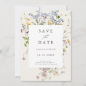 Hübscher Frühling Wildblume Wilhelm Garten Save The Date (Vorderseite)