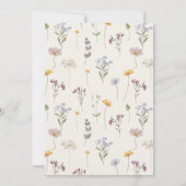 Hübscher Frühling Wildblume Wilhelm Garten Save The Date (Rückseite)