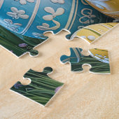 Hübscher Frühlingsblumen-Osterhase Puzzle (Seite)