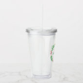 Hübscher Frühlingsblumenkranz Mit Monogramm Acryltrinkbecher (Rechts)