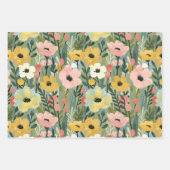 Hübscher Frühlingsfloralfarben-Pfirsichfarben Geschenkpapier Set (Vorderseite 3)