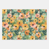 Hübscher Frühlingsfloralfarben-Pfirsichfarben Geschenkpapier Set (Vorderseite 2)