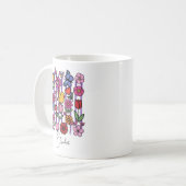 Hübscher Frühlingsgarten-Becher Blumen Schmetterli Kaffeetasse (Vorderseite Links)