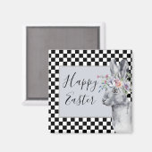 Hübscher Frühlingshase Ostern Magnet (Vorderseite/Rückseite)