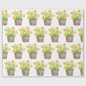 Hübscher Frühlingskorb Geschenkpapier (Flach)