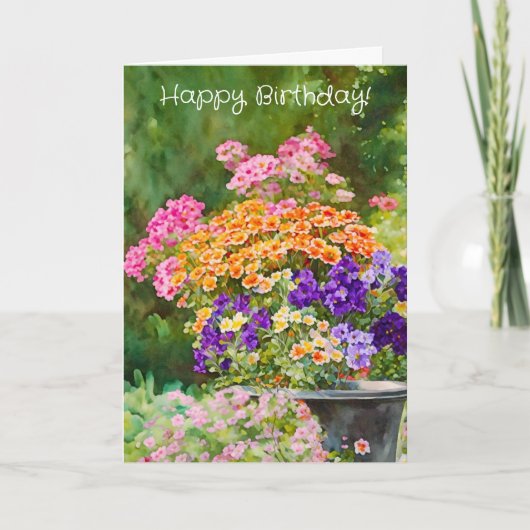 Hübscher Frühlingsommergarten Blume Geburtstag Karte (Vorderseite)