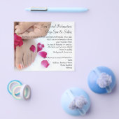 Hübscher Fuchsia Pink Rose Pedikürsalon Flyer (Einzeln)