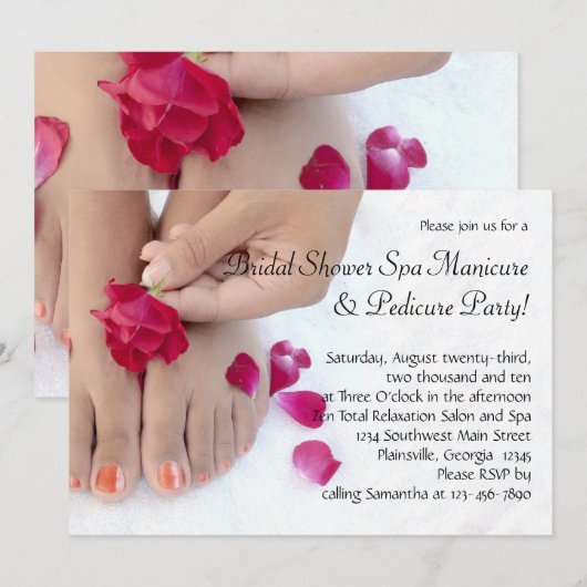 Hübscher Fuchsia-Rosengarten-Heilsalon Einladung (Vorne/Hinten)