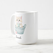 Hübscher Garn Kätzchen Becher Kaffeetasse (Vorderseite Links)