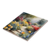 Hübscher Garten mit Rosenblumen Fliese (Seite)