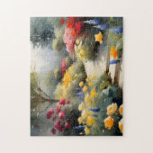 Hübscher Garten mit Rosenblumen Puzzle (Vertikal)