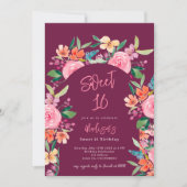 Hübscher Gartenblumengarn Wasserfarbmarsch Sweet 1 Einladung (Vorderseite)