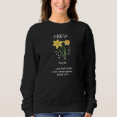 Hübscher Geburtsmonat Blume MÄRZ affodil Christlic Sweatshirt (Vorderseite)