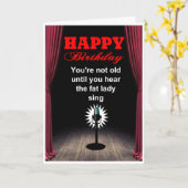 Hübscher Geburtstag, die dicke Dame singt Karte (Gelbe Blume)