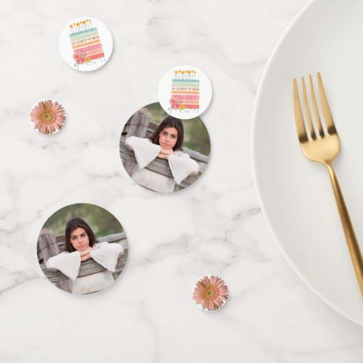 Hübscher Geburtstag Foto Confetti Konfetti (Gruppe)