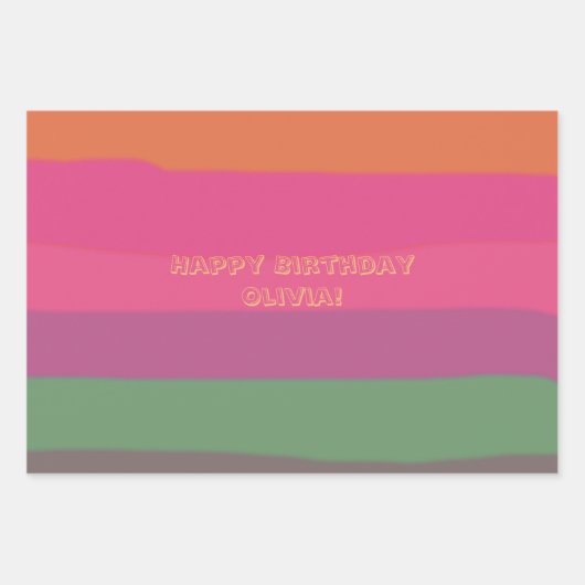 Hübscher Geburtstag Geschenkpapier Set (Vorderseite 3)