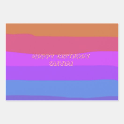 Hübscher Geburtstag Geschenkpapier Set (Vorderseite 2)