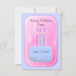 Hübscher Geburtstagskuchen mit Kerzenschein