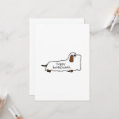 Hübscher Geist der Dackel zeichnend Karte (Vorderseite/Rückseite Beispiel)