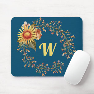 Hübscher Gelbblütenblumenkopf Mousepad