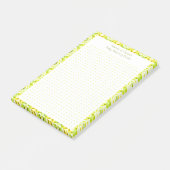 Hübscher, gelber Dot Grid Junge Mutter Babyplaner Post-it Klebezettel (angewinkelt)