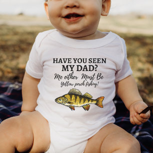 Hübscher Gelber Vater Fischen Geschenk Baby Strampler