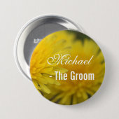 Hübscher, gelber, wilder Blume-Löwenzahn Button (Vorne & Hinten)