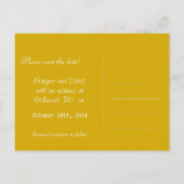 Hübscher, gelber, wilder Blume Save the Date Leuch Ankündigungspostkarte (Rückseite)