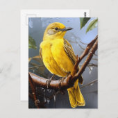 Hübscher Gelbvogel Postkarte (Vorne/Hinten)