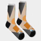 Hübscher geometrischer Hintergrund Braungrün Socken (Rechts)