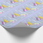 Hübscher Girl Balloon Luftflug mit Extravaganten G Geschenkpapier (Ecke)