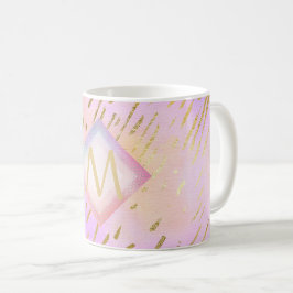 Hübscher Girl-Glitzer Rosa Goldfarben Kaffeetasse