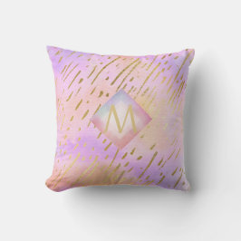 Hübscher Girl-Glitzer Rosa Goldfarben Kissen