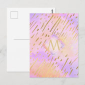 Hübscher Girl-Glitzer Rosa Goldfarben Postkarte (Vorne/Hinten)