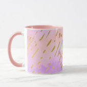 Hübscher Girl-Glitzer Rosa Goldfarben Tasse (Links)
