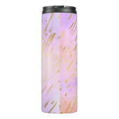 Hübscher Girl-Glitzer Rosa Goldfarben Thermosbecher (Rückseite)