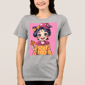 Hübscher Girl Halloween Trimix T - Shirt (Vorderseite)