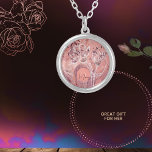 Hübscher Girly Lachs Rosa Blume Marmor Versilberte Kette<br><div class="desc">Schönes neues Design: Blume auf Marmor! Dieses schöne SALMON PINK PEACH PINK Design ist einzigartig und eine Art. Es ist perfekt, um deinen Stil zu zeigen. Die digitalen Blume auf einem Marmorboden in zartem, zartem Pfirsichrosa und lachsfarbenem Rosa mit einem lila Schatten sind eine gelungene Mischung, die das Auge angenehm...</div>