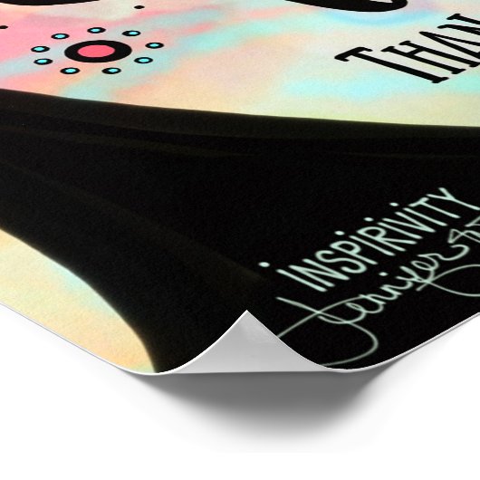 Hübscher Glaube an den "Fear Quote Tree" Poster (Ecke)