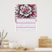 Hübscher Glittery Lily 2025 Kalender Poster (Küche)