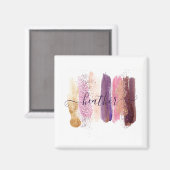 Hübscher Glitzer-Abstrich personalisiert Magnet (Vorderseite/Rückseite)