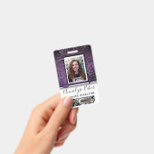 Hübscher Glitzer Beruflich CNA Nurse Foto Name Ausweis (Handheld)